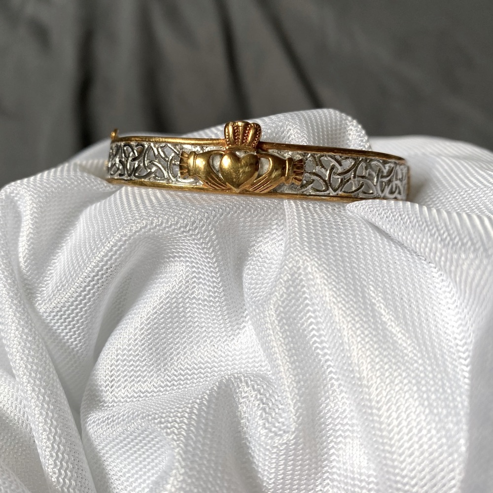 Celtic Claddagh Ring Bangle Bracelet